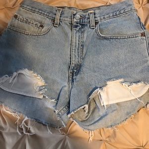 Levi’s jean shorts , 505 (re-worked )